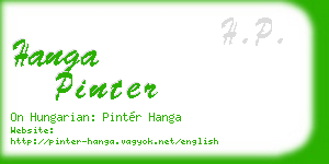 hanga pinter business card